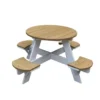 Axi Table De Pique-Nique Ronde En Bois De Hemlock UFO ⌀ 65 Cm -Jardelix Soldes Magasin table pique nique ronde bois hemlock ufo 65cm