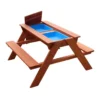 Sunny Table Sable Et Eau / Pique-Nique En Bois De Hemlock Dave 89 X 89 Cm -Jardelix Soldes Magasin table sable eau pique nique bois hemlock dave 89x89cm 1