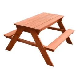 Sunny Table Sable Et Eau / Pique-Nique En Bois De Hemlock Dave 89 X 89 Cm -Jardelix Soldes Magasin table sable eau pique nique bois hemlock dave 89x89cm