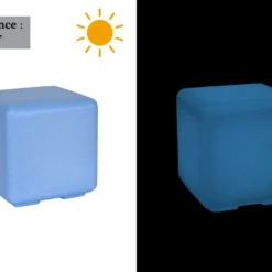 Cube De Jardin Lumineux Fluo Polyéthylène (plusieurs Couleurs) -Jardelix Soldes Magasin tabouret jardin mobilier lumineux fluo 3