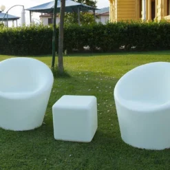 Cube De Jardin Lumineux Fluo Polyéthylène (plusieurs Couleurs) -Jardelix Soldes Magasin tabouret jardin mobilier lumineux fluo 6