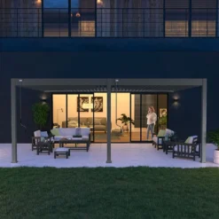 Pergola Bioclimatique Ombréa En Aluminium 4 X 6 M Adossée - Anthracite 10 Pergola Bioclimatique Ombréa En Aluminium 4 X 6 M Adossée - Anthracite -Jardelix Soldes Magasin terrasse pergola bioclimatique adossee 4x6 ombrea 15 729360