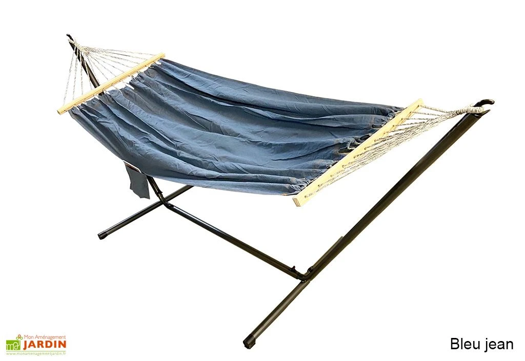 Toile De Hamac En Coton Avec Barres D’écartement 135 X 200 Cm - Merida 6 Toile De Hamac En Coton Avec Barres D’écartement 135 X 200 Cm - Merida – Image 4