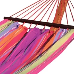 Toile De Hamac Double En Coton 150 X 220 Cm - Quito -Jardelix Soldes Magasin toile hamac double coton quito multicolore