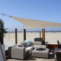 Voile D'ombrage Triangulaire 4 X 4 X 4 M - Ingenua Sunbrella 10 Voile D'ombrage Triangulaire 4 X 4 X 4 M - Ingenua Sunbrella -Jardelix Soldes Magasin toile ombrage ingenua triangle 1