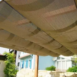 Paragon Pergola En Aluminium Effet Bois Florida 12,25 M² -Jardelix Soldes Magasin toile pergola alu effet bois florida 12m2 marron