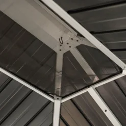 Pergola Fermée En Aluminium 4 X 3 M Avec Toiture Acier - Bolata 13 Pergola Fermée En Aluminium 4 X 3 M Avec Toiture Acier - Bolata -Jardelix Soldes Magasin toiture interieure pavillon ferme bolata sojag