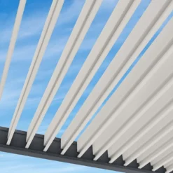 Pergola Bioclimatique En Aluminium Lames Orientables Ombréa - 12 M² -Jardelix Soldes Magasin toiture lames orientables blanches pergola ombrea 15 728226