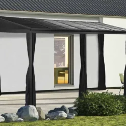 Tonnelle Adossée En Aluminium Et Acier Galvanisé Portland 14,43 M²