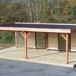 Tonnelle En Bois Avec Parois Lames Orientables – Ombra 7,5 X 4 M