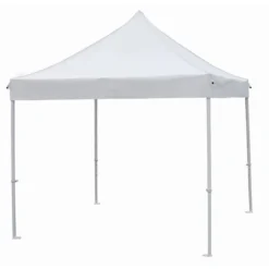 Tonnelle Pliante En Acier Et Polyester 9 M² Blanc