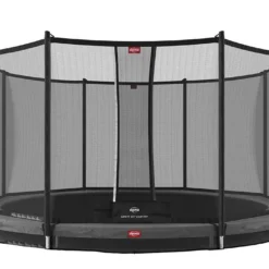 Berg Trampoline Enterré Avec Filet De Sécurité Favorit - Ø 380 Cm -Jardelix Soldes Magasin trampoline enterre rond favorit berg