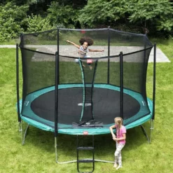 Trampoline Sur Pied Avec Filet De Sécurité Ø430 Cm - Berg Favorit -Jardelix Soldes Magasin trampoline favorit sur pieds filet securite 5