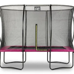 EXIT TOYS Trampoline Rectangulaire Sur Pieds Avec Filet De Protection - Exit Silhouette -Jardelix Soldes Magasin trampoline sur pieds 214x305 rose