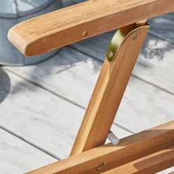 Transat En Bois D'acacia – 133 X 53 Cm -Jardelix Soldes Magasin transat bois acacia 2