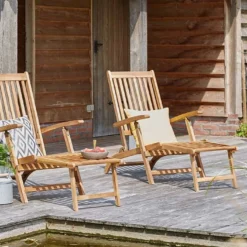 Transat En Bois D'acacia – 133 X 53 Cm -Jardelix Soldes Magasin transat bois acacia 5