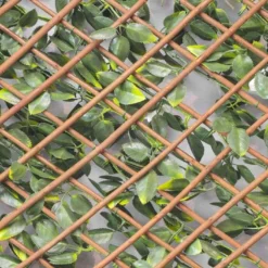 Haie Artificielle De Jasmin Fleuri - Treillis Extensible (pls Dim.) -Jardelix Soldes Magasin treillis extensible feuillage artificiel jasmin 2