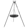 Trépied 180 Cm Et Wok Acier Brut Pour Braséro -Jardelix Soldes Magasin trepied 180cm wok acier brut brasero barbecue