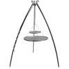 Trépied 200 Cm Et 2 Grilles De Cuisson Ronde Acier Brut Pour Braséro -Jardelix Soldes Magasin trepied 200cm 2 grilles cuisson ronde acier brut brasero