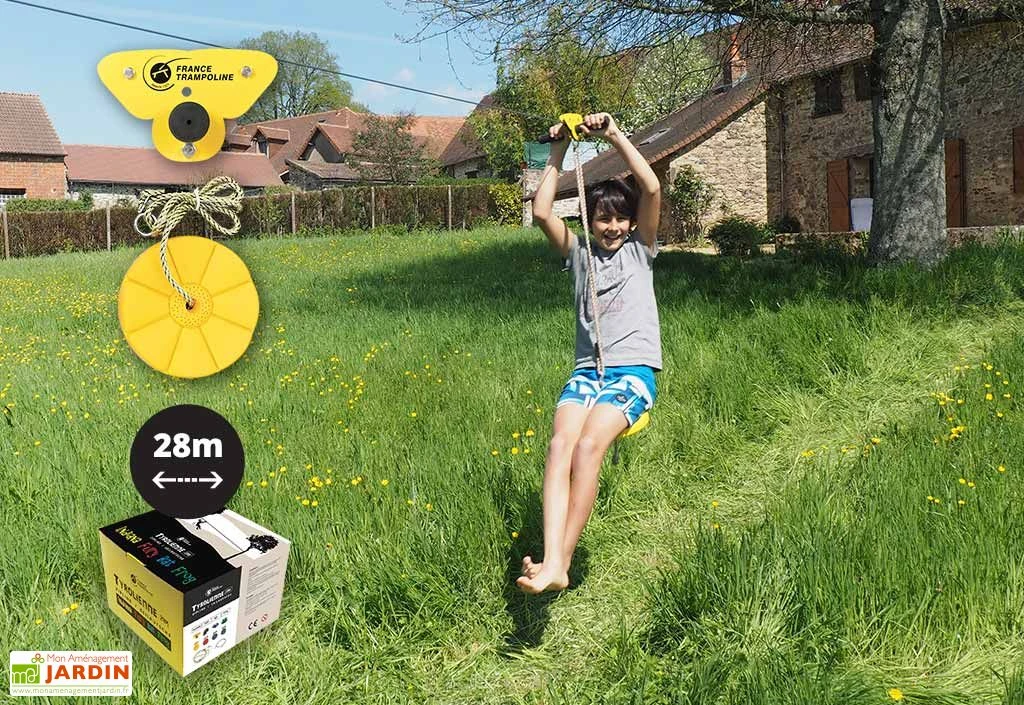 Tyrolienne De Jardin Pour Enfants Et Adultes Indiana 28 M 4 Tyrolienne De Jardin Pour Enfants Et Adultes Indiana 28 M – Image 2