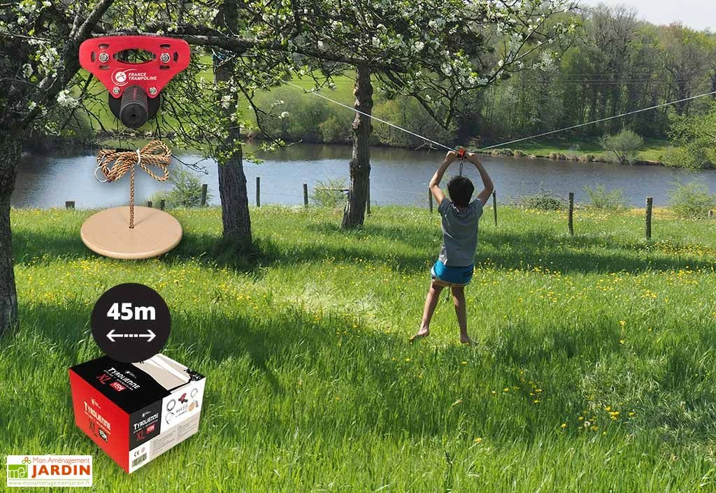 Tyrolienne De Jardin Pour Enfants Et Adultes XL Infinity 45 M 4 Tyrolienne De Jardin Pour Enfants Et Adultes XL Infinity 45 M – Image 2