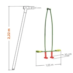 Balançoire Vis-à-vis Pour Portique Pour Enfants De 3 à 12 Ans -Jardelix Soldes Magasin vis a vis balancoire portique soulet