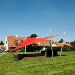 Voile D'ombrage Triangulaire 5 X 5 X 5 M - Ingenua Sunbrella -Jardelix Soldes Magasin voile ombrage ingenua 4 1
