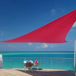Voile D'ombrage Triangulaire 5 X 5 X 5 M - Ingenua Sunbrella -Jardelix Soldes Magasin voile ombrage triangle ingenua umbrosa sunbrella 1
